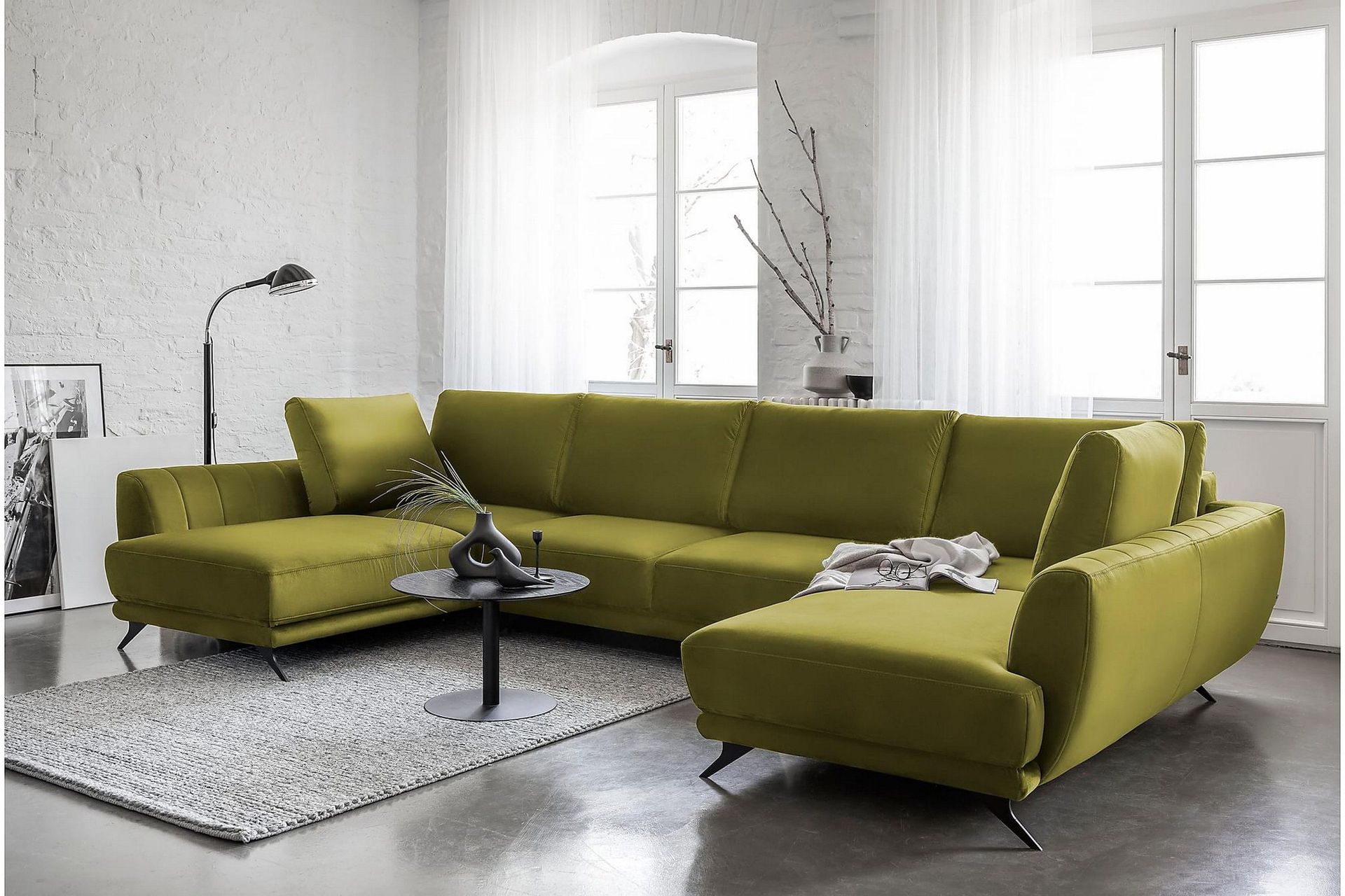 Katun Sovesofa Dobbeltsjeselong - Limegrønn
