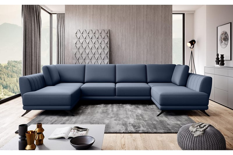 Katun Sovesofa Dobbeltsjeselong - Mørkeblå - Møbler - Sofaer - Sovesofaer