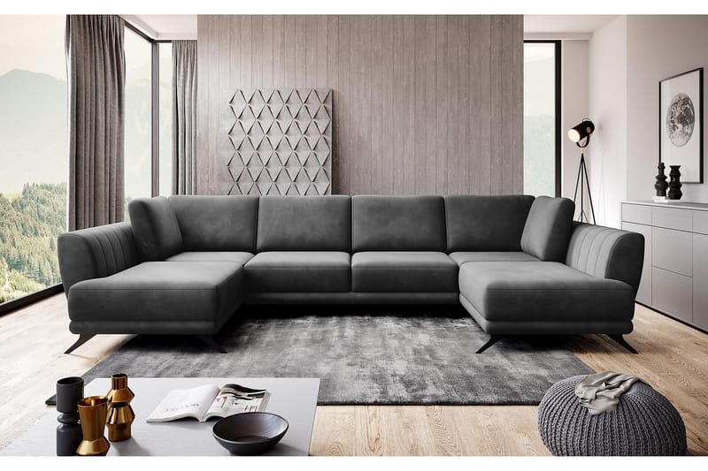 Katun Sovesofa Dobbeltsjeselong - Mørkegrå - Møbler - Sofaer - Sovesofaer