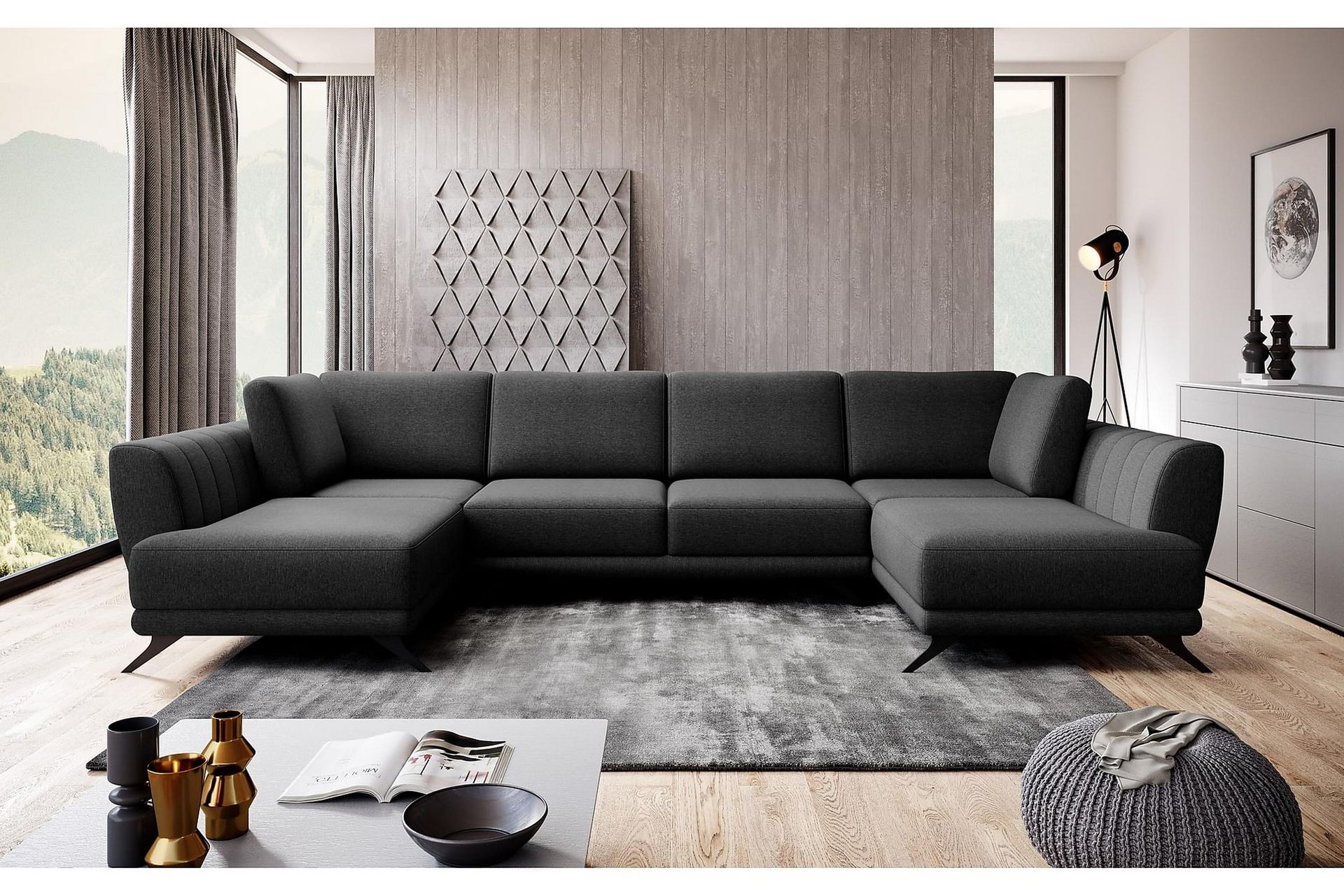 Katun Sovesofa Dobbeltsjeselong - Mørkegrå - Møbler - Sofaer - Sovesofaer
