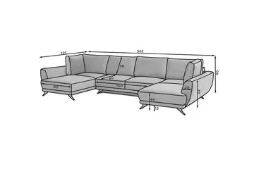 Katun Sovesofa Dobbeltsjeselong - Rød - Møbler - Sofaer - Sovesofaer