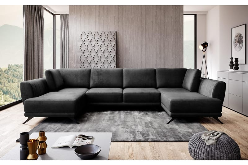 Katun Sovesofa Dobbeltsjeselong - Svart - Møbler - Sofaer - Sovesofaer