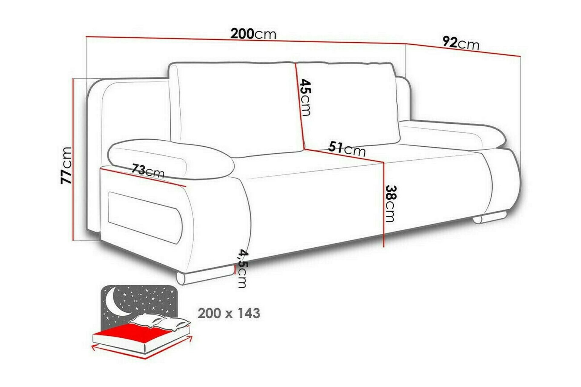 Kintore 2-seters Sovesofa - Blå/Grønn - Møbler - Sofaer - Sovesofaer