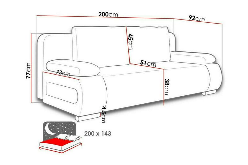 Kintore 2-seters Sovesofa - Blå/Grønn - Møbler - Sofaer - Sovesofaer