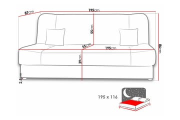 Kintore 2-seters Sovesofa - Grå - Møbler - Sofaer - Sovesofaer