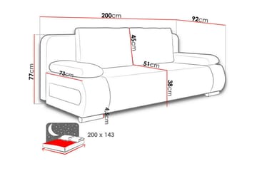 Kintore 2-seters Sovesofa - Grå - Møbler - Sofaer - Sovesofaer