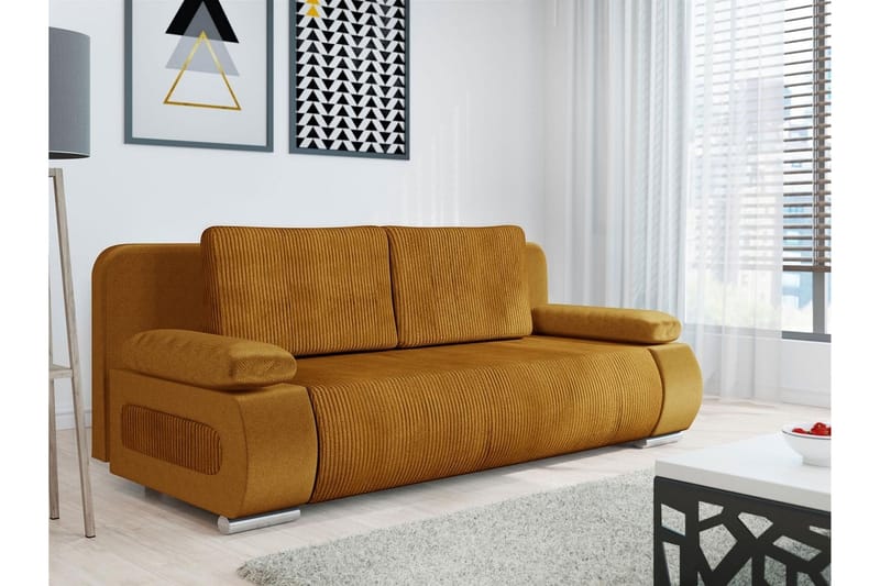 Kintore 2-seters Sovesofa - Gul - Sovesofaer - 2 seters sovesofa