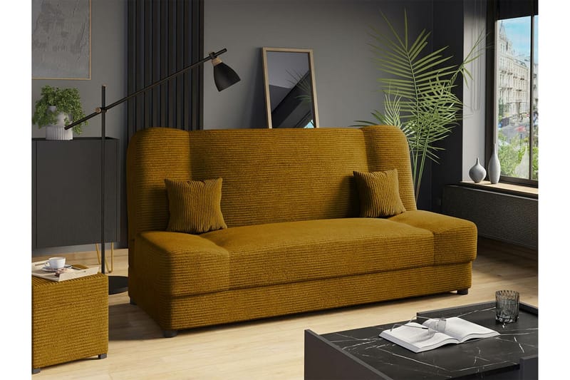 Kintore 2-seters Sovesofa - Gul/Brun - Møbler - Sofaer - Sovesofaer
