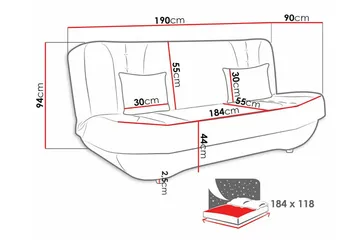 Kintore 2-seters Sovesofa - Møbler - Sofaer - Sovesofaer