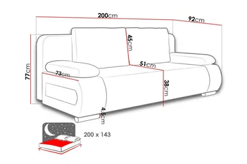 Kintore 2-seters Sovesofa - Møbler - Sofaer - Sovesofaer