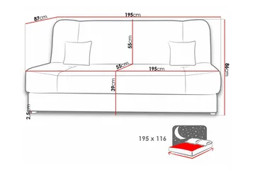 Kintore 2-seters Sovesofa - Møbler - Sofaer - Sovesofaer