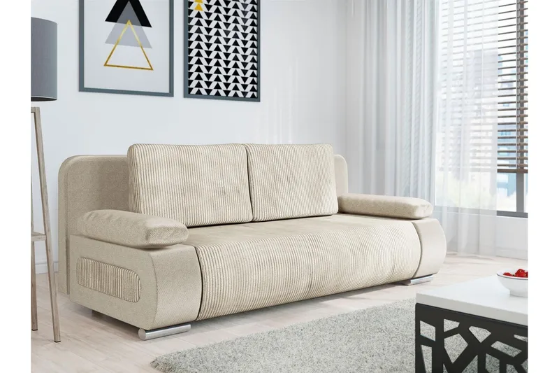 Kintore 2-sits Bäddsoffa NO_BRAND beige - Møbler - Sofaer - Sovesofaer