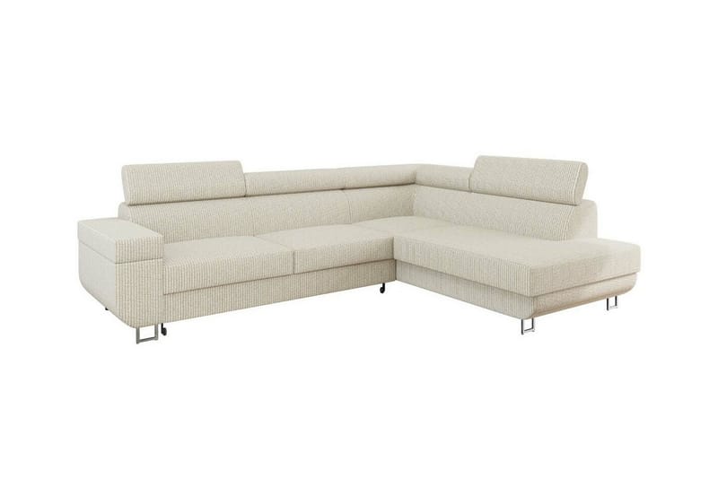 Kintore 3-seters Hjørnesovesofa - Beige - Sovesofaer - Hjørnesovesofa