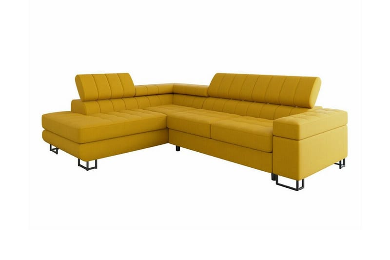 Kintore 3-seters Hjørnesovesofa - Gul - Møbler - Sofaer - Sovesofaer