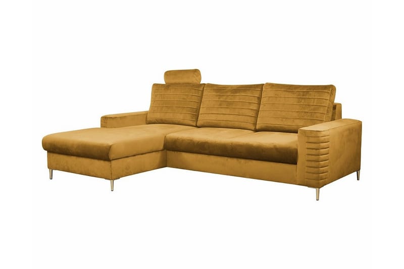 Kintore 3-seters Hjørnesovesofa - Gul - Møbler - Sofaer - Sovesofaer