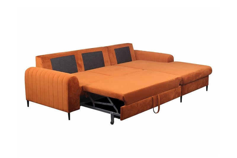 Kintore 3-seters Hjørnesovesofa - Gul - Møbler - Sofaer - Sovesofaer