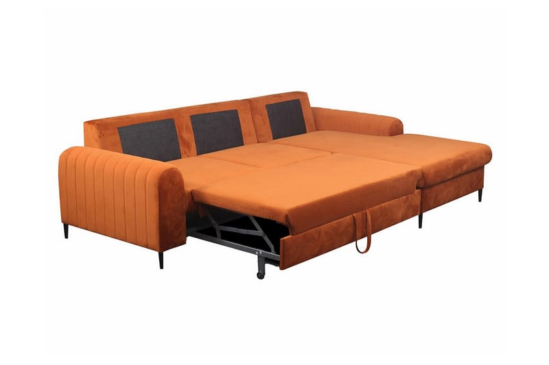 Kintore 3-seters Hjørnesovesofa - Gul - Møbler - Sofaer - Sovesofaer