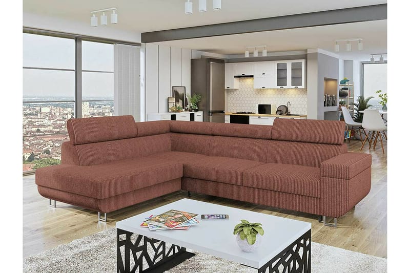 Kintore 3-seters Hjørnesovesofa - Lyse brun - Møbler - Sofaer - Sovesofaer