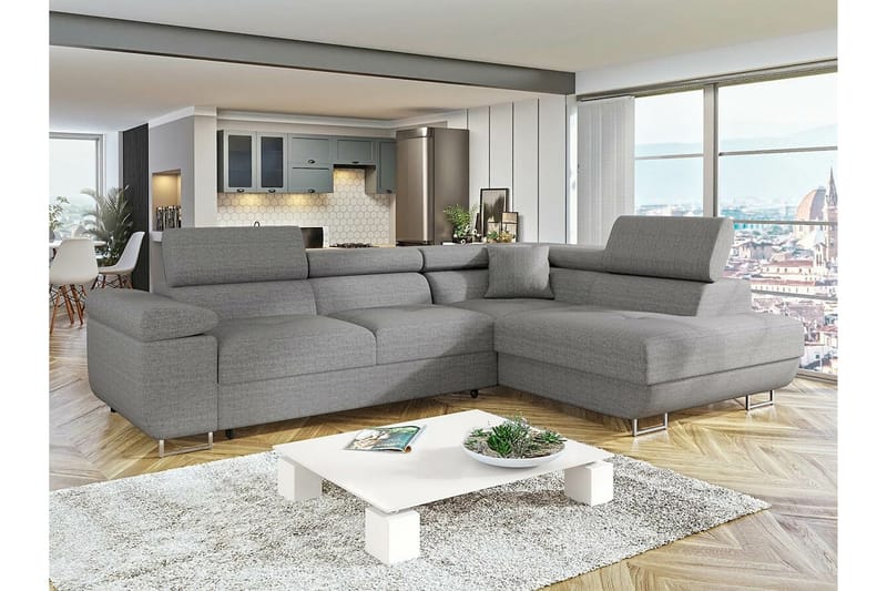 Kintore 3-seters Hjørnesovesofa - Lysegrå - Møbler - Sofaer - Sovesofaer