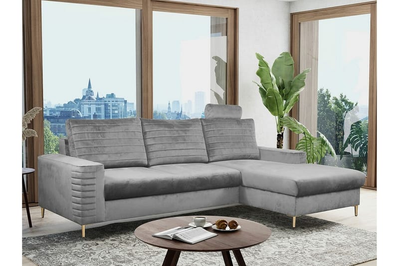 Kintore 3-seters Hjørnesovesofa - Lysegrå/Mørkegrå - Møbler - Sofaer - Sovesofaer