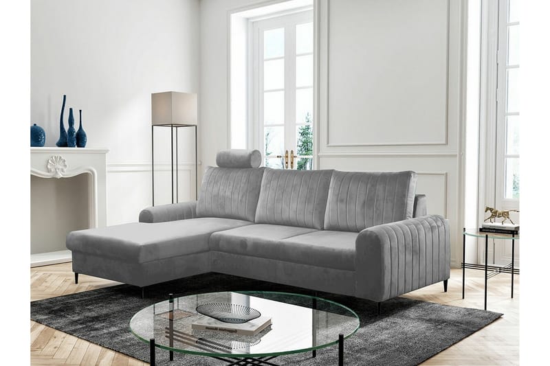Kintore 3-seters Hjørnesovesofa - Lysegrå/Mørkegrå - Møbler - Sofaer - Sovesofaer