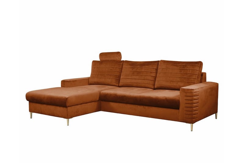 Kintore 3-seters Hjørnesovesofa - Mørk Oransje - Møbler - Sofaer - Sovesofaer