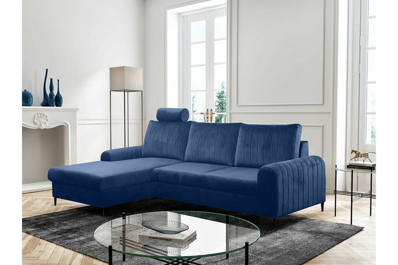 Kintore 3-seters Hjørnesovesofa - Mørkeblå - Møbler - Sofaer - Sovesofaer