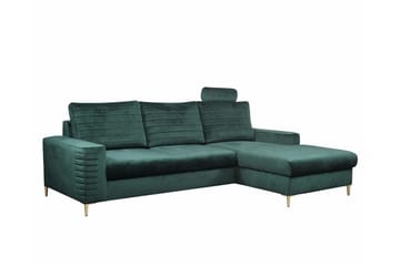 Kintore 3-seters Hjørnesovesofa - Mørkegrønn - Møbler - Sofaer - Sovesofaer