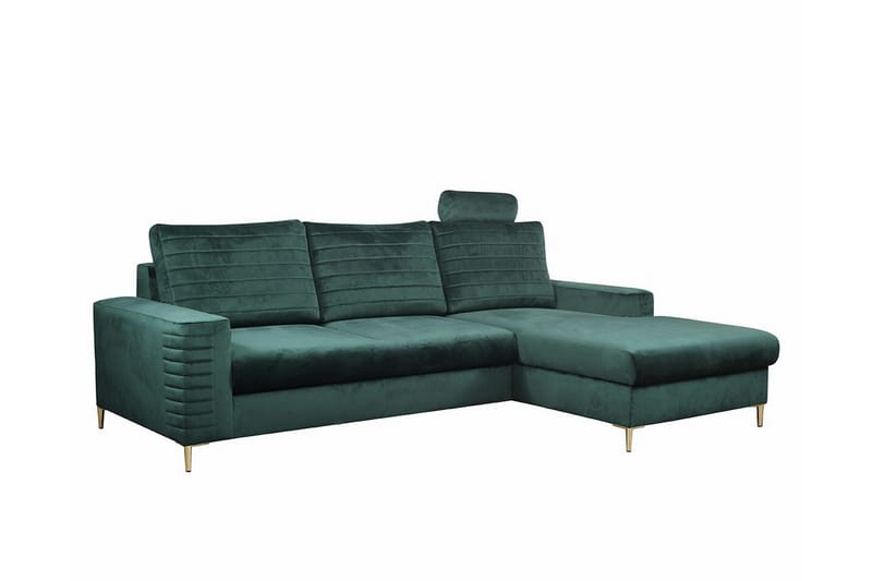 Kintore 3-seters Hjørnesovesofa - Mørkegrønn - Møbler - Sofaer - Sovesofaer