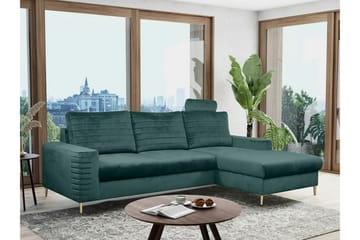 Kintore 3-seters Hjørnesovesofa - Mørkegrønn - Møbler - Sofaer - Sovesofaer