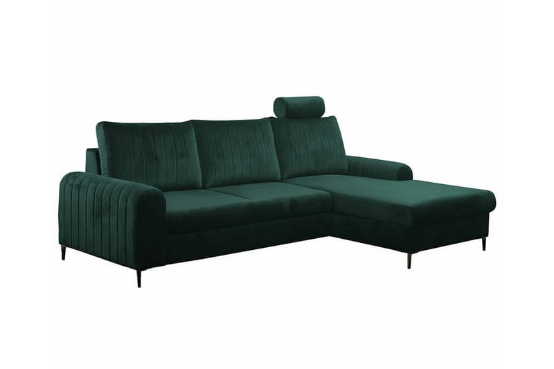 Kintore 3-seters Hjørnesovesofa - Mørkegrønn - Møbler - Sofaer - Sovesofaer