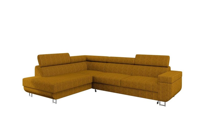Kintore 3-seters Hjørnesovesofa - Mørkegul - Møbler - Sofaer - Sovesofaer