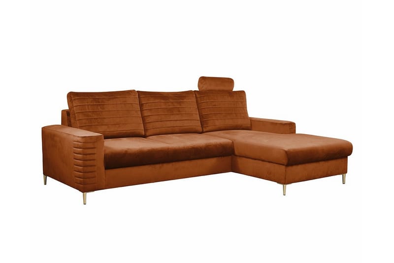 Kintore 3-seters Hjørnesovesofa - Oransje - Møbler - Sofaer - Sovesofaer