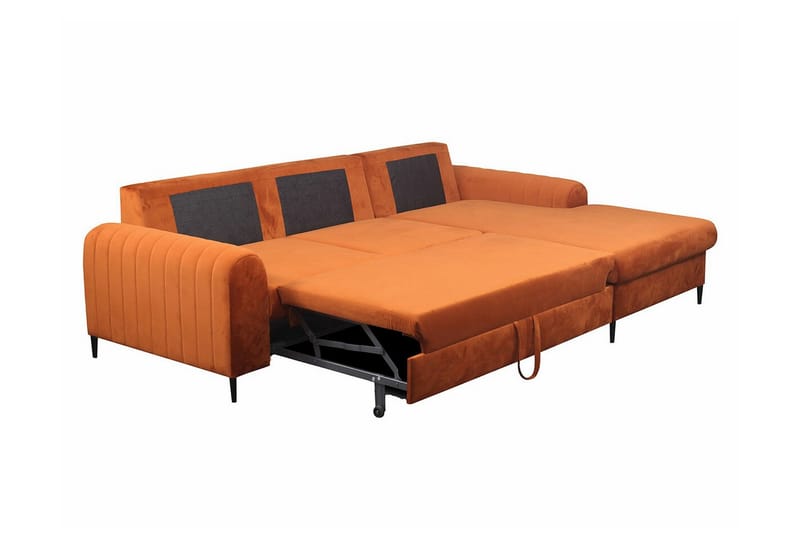 Kintore 3-seters Hjørnesovesofa - Oransje - Møbler - Sofaer - Sovesofaer