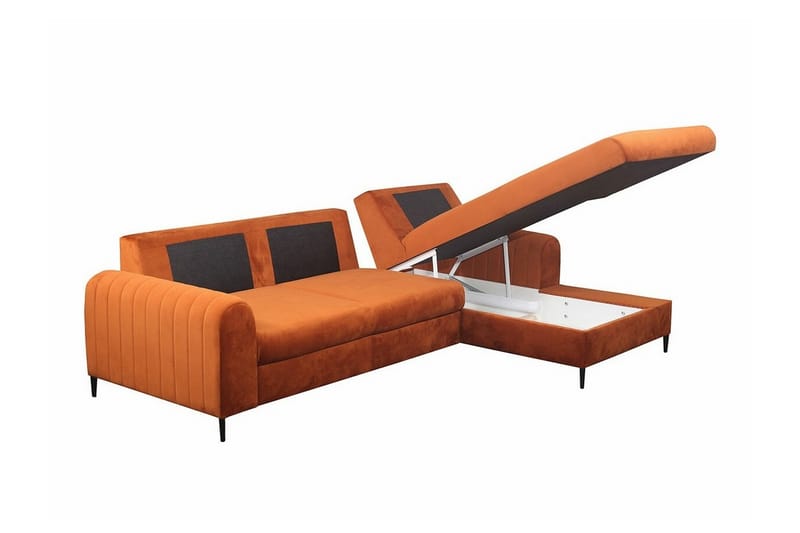 Kintore 3-seters Hjørnesovesofa - Oransje - Møbler - Sofaer - Sovesofaer