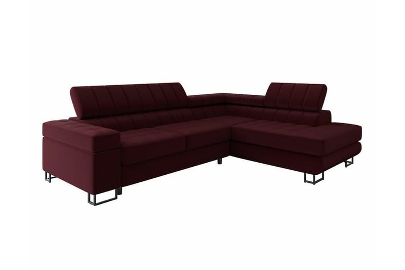 Kintore 3-seters Hjørnesovesofa - Rød - Møbler - Sofaer - Sovesofaer
