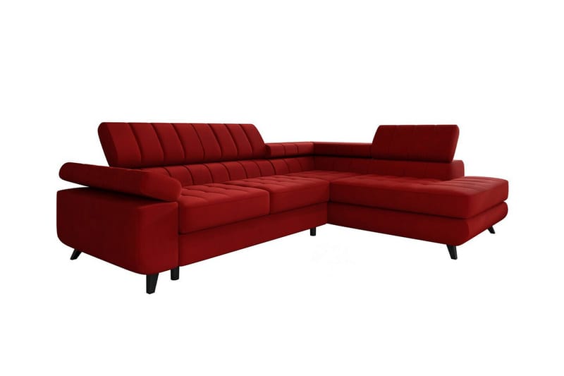 Kintore 3-seters Hjørnesovesofa - Rød - Møbler - Sofaer - Sovesofaer