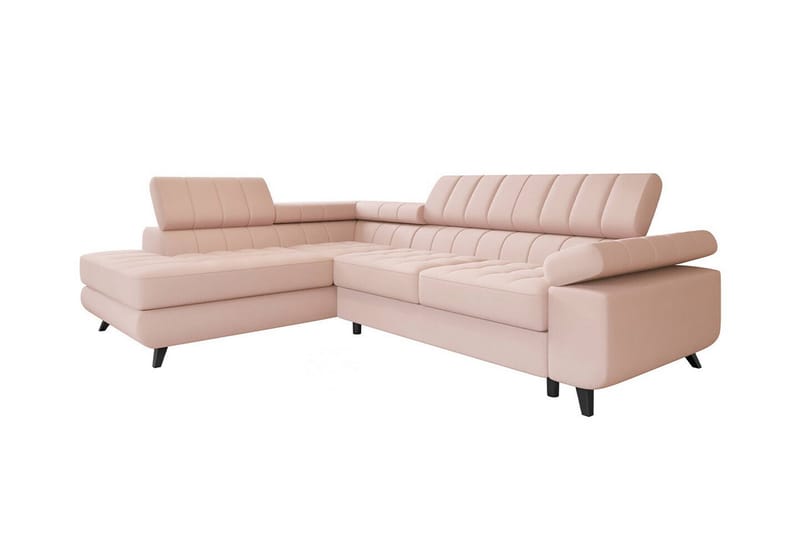 Kintore 3-seters Hjørnesovesofa - Rosa - Møbler - Sofaer - Sovesofaer