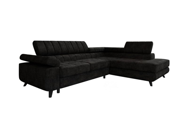 Kintore 3-sits Hörnbäddsoffa Black, undefined