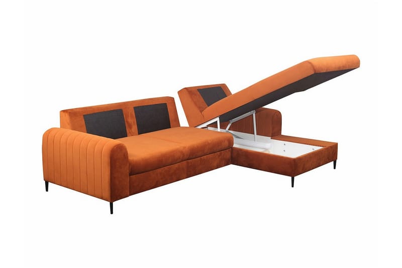 Kintore 3-sits Hörnbäddsoffa Orange - Møbler - Sofaer - Sovesofaer