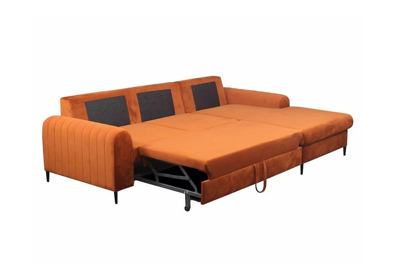 Kintore 3-sits Hörnbäddsoffa Orange - Møbler - Sofaer - Sovesofaer