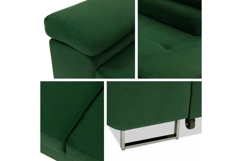 Kintore 4-seter Høyrevendt L-formet Hjørnesovesofa 125x198 cm i Kordfløyel - Beige - Møbler - Sofaer - Sovesofaer