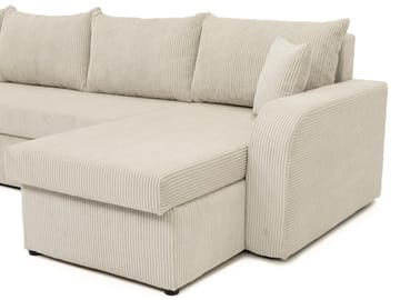 Kintore 4-seter U-formet Hjørnesovesofa med Sjeselong i Stoff - Blå - Møbler - Sofaer - Sovesofaer