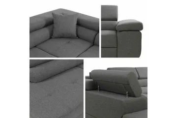 Kintore 4-seter Venstrevendt L-formet Hjørnesovesofa 125x198 cm i Kordfløyel - Beige - Møbler - Sofaer - Sovesofaer