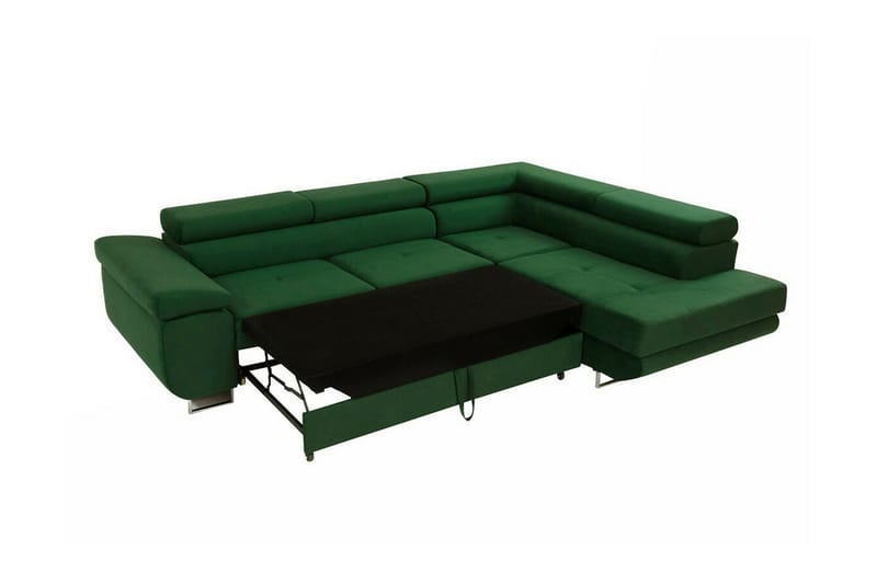 Kintore 4-seter Venstrevendt L-formet Hjørnesovesofa 125x198 cm i Kordfløyel - Beige - Møbler - Sofaer - Sovesofaer