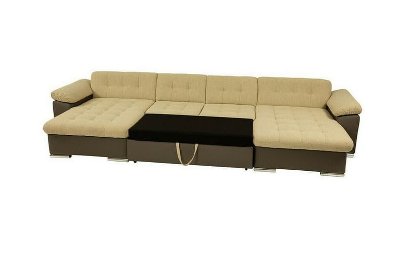 Kintore 4-seters Hjørnesovesofa 375 cm - Gul - Møbler - Sofaer - Sovesofaer