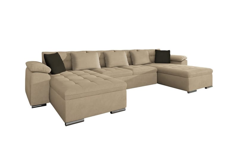 Kintore 4-seters Hjørnesovesofa - Beige - Møbler - Sofaer - Sovesofaer