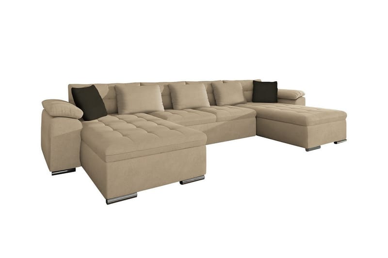 Kintore 4-seters Hjørnesovesofa - Beige - Sovesofaer - Hjørnesovesofa