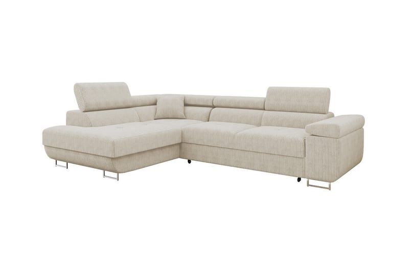 Kintore 4-seters Hjørnesovesofa - Beige/Lys Beige - Møbler - Sofaer - Sovesofaer