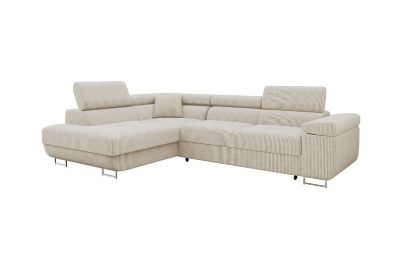 Kintore 4-seters Hjørnesovesofa - Beige/Lys Beige - Sovesofaer - Hjørnesovesofa